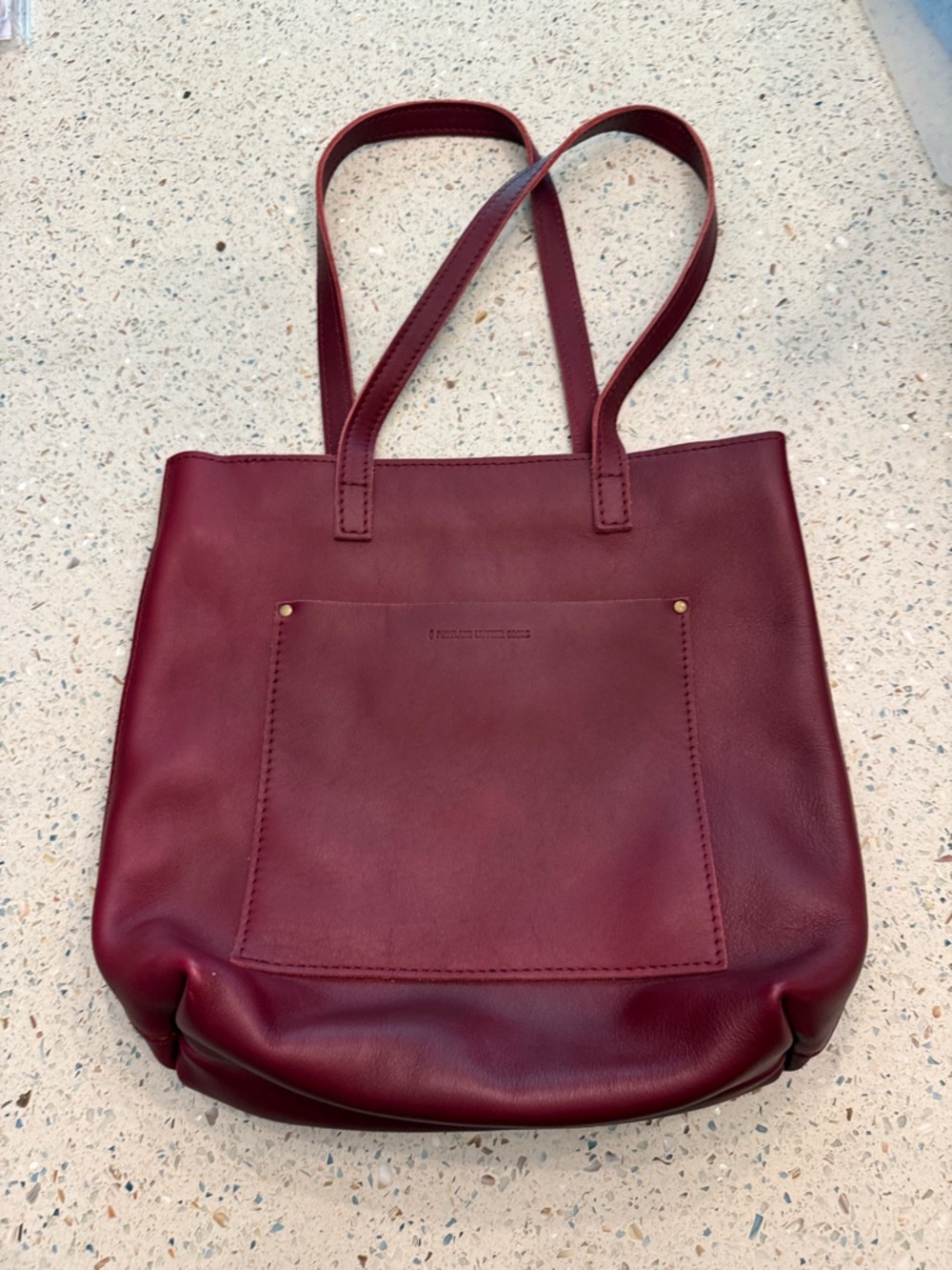 Portland leather goods Women's Burgundy Leather Tote Bag #7